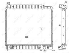 Nrf 58348 - RADIADOR ALU BRAZED MERCEDES 300 79