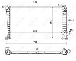Nrf 58349 - RADIADOR ALU BRAZED SAAB 9-5 97-