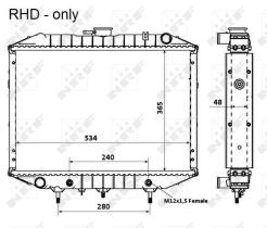 Nrf 58362 - RADIADOR ALU BRAZED LTI LONDON TAXI