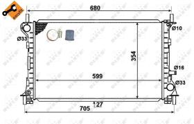 Nrf 58375 - RADIADOR ALU BRAZED FORD FOCUS 98-