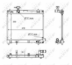 Nrf 58384 - RADIADOR ALU BRAZED TOYOTA YARIS 1.