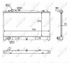 Nrf 58393 - RADIADOR ALU BRAZED MAZDA 6 2.0 SVT