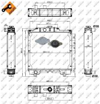 Nrf 58405 - RADIADOR CU NEW HOLLAND TD85 TD95