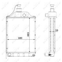 Nrf 58408 - RADIADOR CU MASSEY FERGUSON 275 690