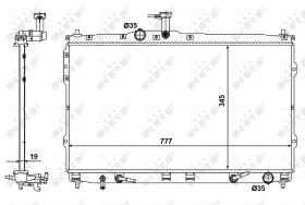 Nrf 58421 - RADIADOR ALU BRAZED HYUNDAI H1/H300