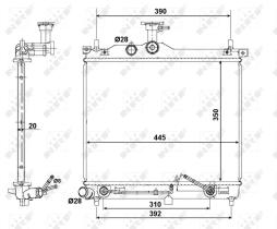 Nrf 58425 - RADIADOR ALU BRAZED HYUNDAI I10 AT