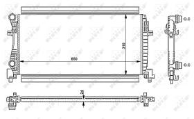 Nrf 58438 - RADIADOR ALU MECHAN AUDI A3 1.2 TFS