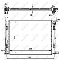 Nrf 58443 - RADIADOR ALU BRAZED RENAULT CLIO 1.