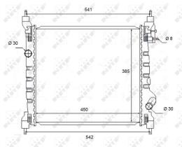 Nrf 58454 - RADIADOR ALU BRAZED CHEVROLET SPARK