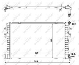 Nrf 58471 - RADIADOR ALU BRAZED VW GOLF TDI 08-