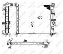 Nrf 58476 - RADIADOR ALU BRAZED OPEL MERIVA 1.7