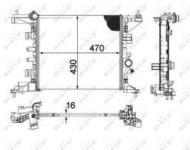  58477 - RADIADOR ALU BRAZED OPEL MERIVA 1.4