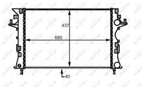 Nrf 58490 - RADIADOR ALU BRAZED RENAULT ESPACE