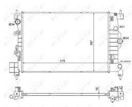 Nrf 58496 - RADIADOR ALU BRAZED CHEVROLET AVEO