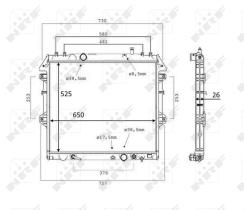 Nrf 58534 - RADIADOR ALU BRAZED TOYOTA HILUX 3.