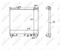 Nrf 58536 - RADIADOR ALU BRAZED SUZUKI VITARA 1