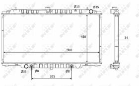Nrf 58548 - RADIADOR ALU BRAZED NISSAN PATROL G