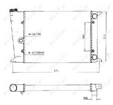 Nrf 58552 - RADIADOR ALU BRAZED VW GOLF 77-