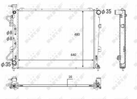 Nrf 58554 - RADIADOR ALU BRAZED KIA CARENS 2.0