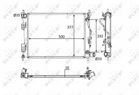 Nrf 58556 - RADIADOR ALU BRAZED KIA RIO 06-2011