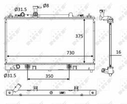 Nrf 58560 - RADIADOR ALU BRAZED MAZDA 6 2.0 06-