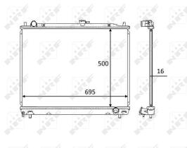Nrf 58595 - RADIADOR ALU BRAZED MITSUBISHI PAJE
