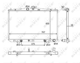 Nrf 58610 - RADIADOR ALU BRAZED LEXUS RX350 3.5