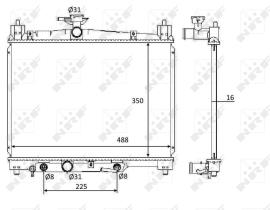 Nrf 58644 - RADIADOR TOYOTA YARIS 1.0 04/1999