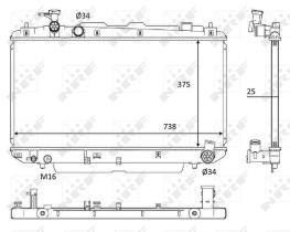 Nrf 58645 - RADIADOR ALU BRAZED TOYOTA RAV 4 2.