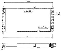 Nrf 58668 - RADIADOR OPEL - VAUXHALL ASCONA C/K