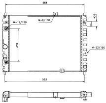 Nrf 58669 - RADIADOR OPEL - VAUXHALL ASCONA C/K