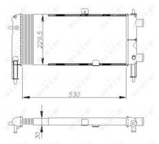 Nrf 58674 - RADIADOR OPEL VAUXHALL CORSA 82-