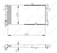 Nrf 58675 - RADIADOR ALU MECHAN OPEL VAUXHALL A