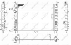  58726 - RADIADOR ALU MECHAN FIAT SIENA 1.6