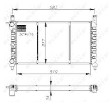 Nrf 58732 - RADIADOR ALU MECHAN FIAT FIORINO 88