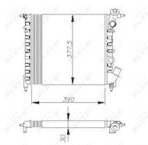 Nrf 58771 - RADIADOR ALU MECHAN RENAULT 19 88-