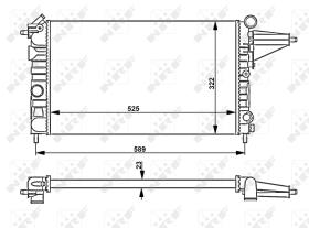 Nrf 58775 - RADIADOR ALU MECHAN OPEL VAUXHALL V