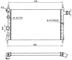 Nrf 58782 - RADIADOR OPEL - VAUXHALL KADETT E -