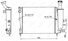 Nrf 58789 - RADIADOR ALU BRAZED CITROEN AX 88-