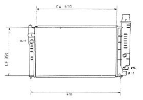 Nrf 58806 - RADIADOR PEUGEOT 405 1.6/1,8TD/1,9/