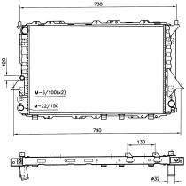 Nrf 58869 - RADIADOR AUDI 100-IV 2.8 E V6