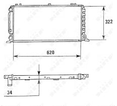 Nrf 58928 - RADIADOR ALU MECHAN AUDI 80 91-