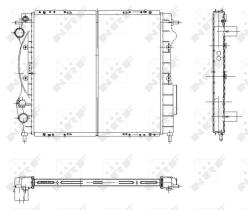 Nrf 58934 - RADIADOR ALU BRAZED RENAULT CLIO 90