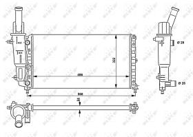 Nrf 58952 - RADIADOR ALU MECHAN FIAT PUNTO 93-