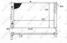 Nrf 59019 - RADIADOR ALU BRAZED KIA CARNIVAL 2.
