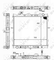 Nrf 59049 - RADIADOR ALU BRAZED KIA SPORTAGE 2.