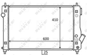 Nrf 59054 - RADIADOR ALU BRAZED CHEVROLET AVEO