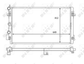 Nrf 59056 - RADIADOR ALU BRAZED VOLKSWAGEN POLO