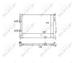 Nrf 59061 - RADIADOR ALU BRAZED NISSAN QASHQAI