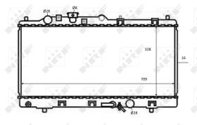 Nrf 59075 - RADIADOR ALU BRAZED MAZDA 3 09/1998